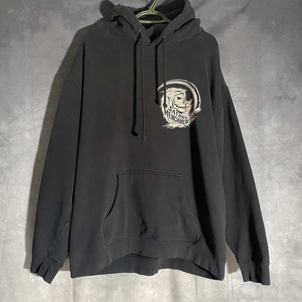 Satans Henchmen Black Hoodie XXL Reaper Graphic Print